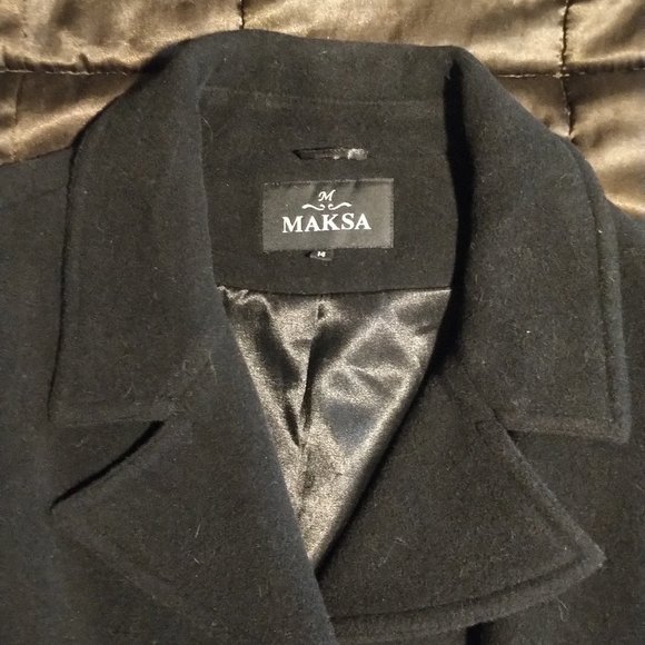 MAKSA Wool Cashmere Coat NWOT Sz. 14 - Picture 7 of 9